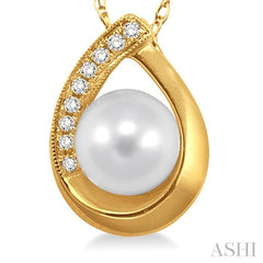 ASHI Pearl & Diamond Fashion Pendant 56669PPTXPDYG