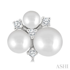 ASHI Pearl & Diamond Fashion Earrings 568B9PPTGERWPWG