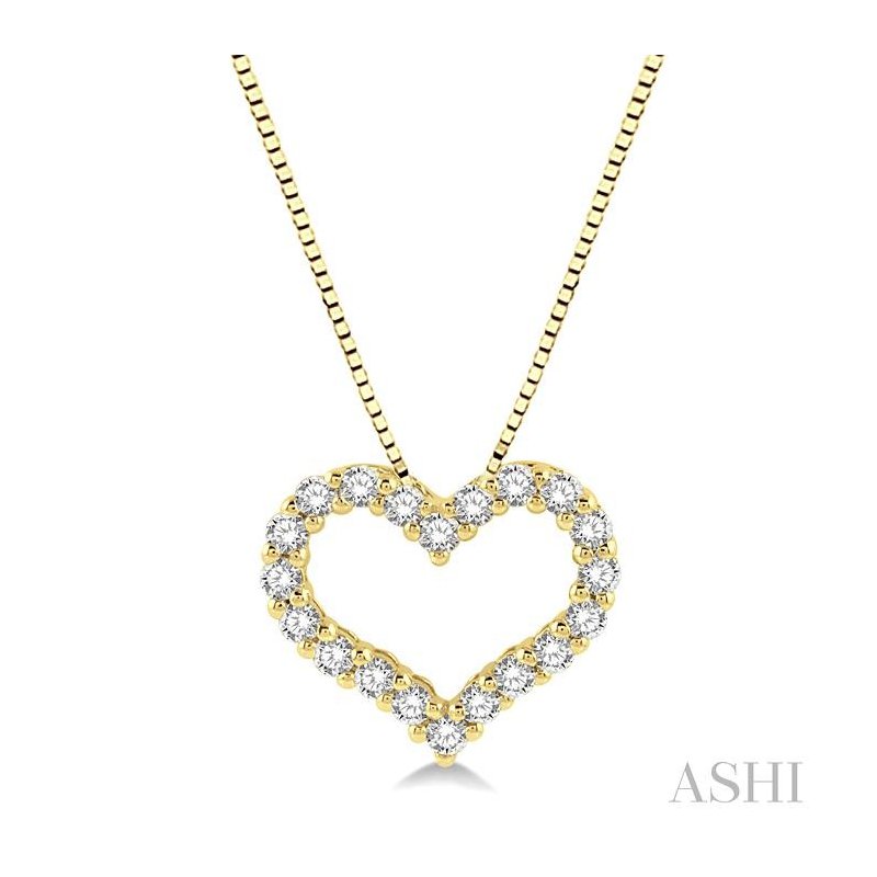 ASHI Heart Shape Diamond Pendant 94053PPFGPDYG