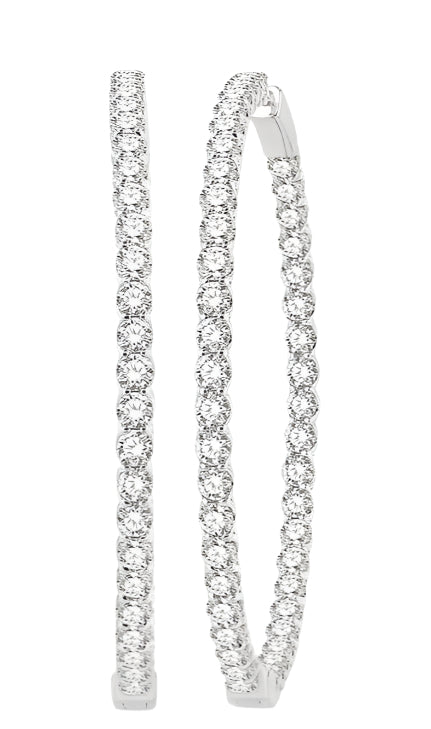 Parkplace Jewelers Inside-Out Diamond Hoop Earrings 629C0PPFGERWG-10.00