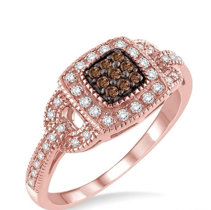 Parkplace Jewelers Cushion Shape Champagne Halo Diamond Fashion Ring 33845PPTSPG