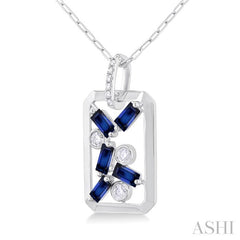 ASHI Scatter Gemstone & Diamond Fashion Pendant 57698PPFGPDSPWG