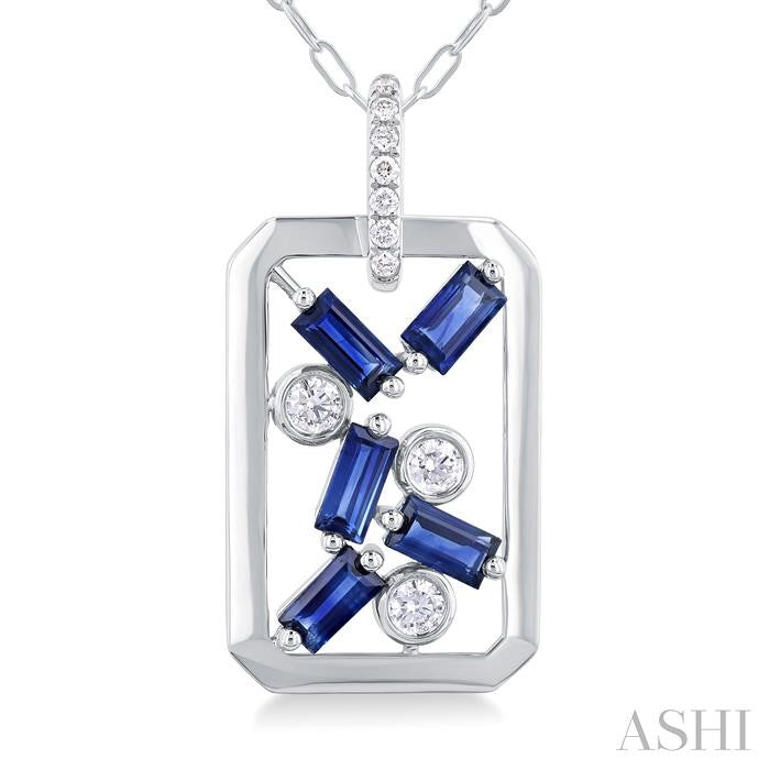 ASHI Scatter Gemstone & Diamond Fashion Pendant 57698PPFGPDSPWG