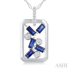 ASHI Scatter Gemstone & Diamond Fashion Pendant 57698PPFGPDSPWG