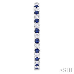 ASHI Inside-Out Alternate Gemstone & Diamond Hoop Earrings 57840PPFGERSPWG-1.50