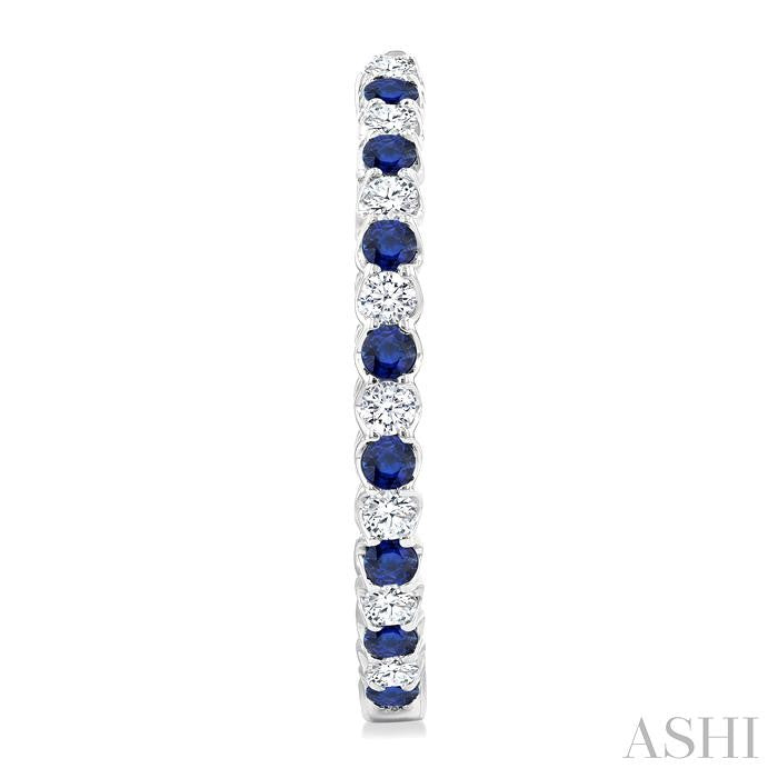 ASHI Inside-Out Alternate Gemstone & Diamond Hoop Earrings 57841PPFGERSPWG