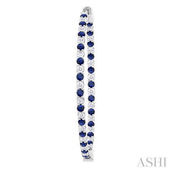 ASHI Inside-Out Alternate Gemstone & Diamond Hoop Earrings 57860PPFGERSPWG-1.50