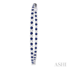 ASHI Inside-Out Alternate Gemstone & Diamond Hoop Earrings 57861PPFGERSPWG