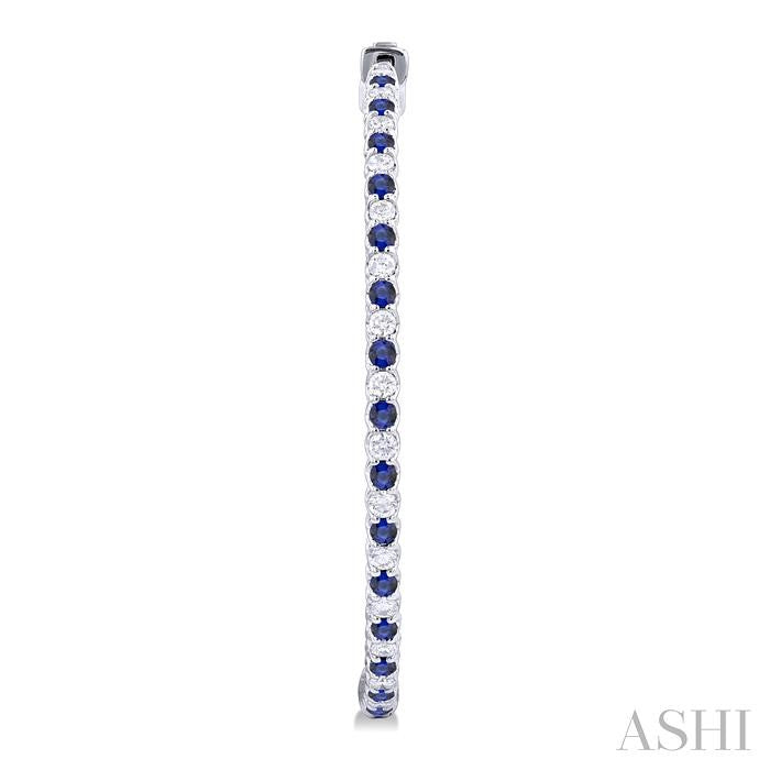 ASHI Inside-Out Alternate Gemstone & Diamond Hoop Earrings 57861PPFGERSPWG