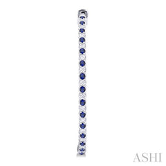 ASHI Inside-Out Alternate Gemstone & Diamond Hoop Earrings 57861PPFGERSPWG