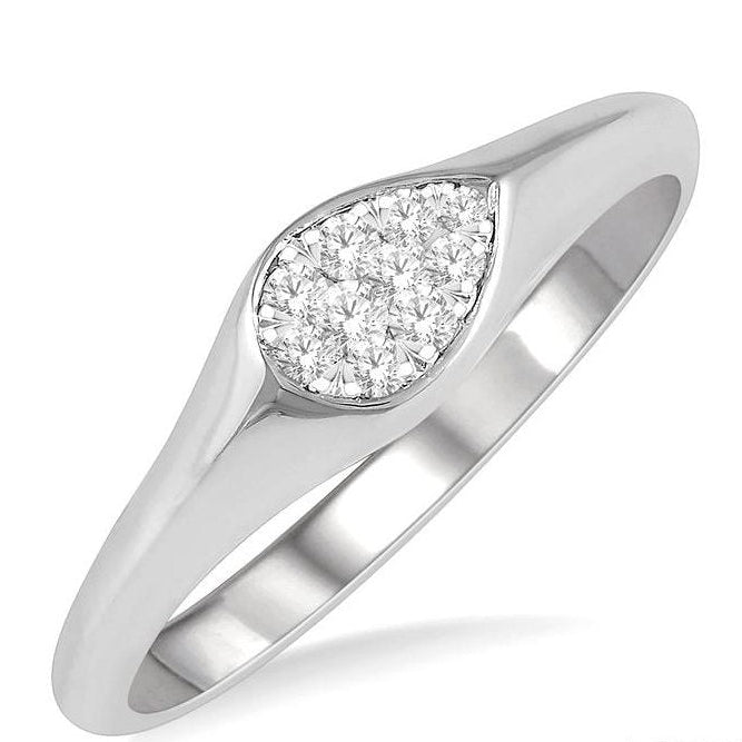 Parkplace Jewelers Pear Shape Lovebright Essential Diamond Signet Ring 375M8PPFHWG