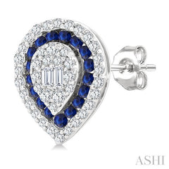 ASHI Pear Shape Gemstone & Diamond Fusion Earrings 57975PPFGERSPWG-PR