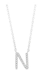 Parkplace Jewelers Block 'N' Initial Diamond Pendant 912F9PPFSPDWG-N