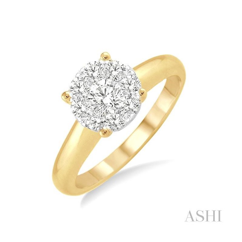 ASHI Round Shape Lovebright Essential Diamond Ring 36908PPFGYW