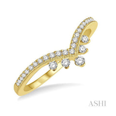 ASHI Chevron Diamond Wedding Band 30196PPFHYG