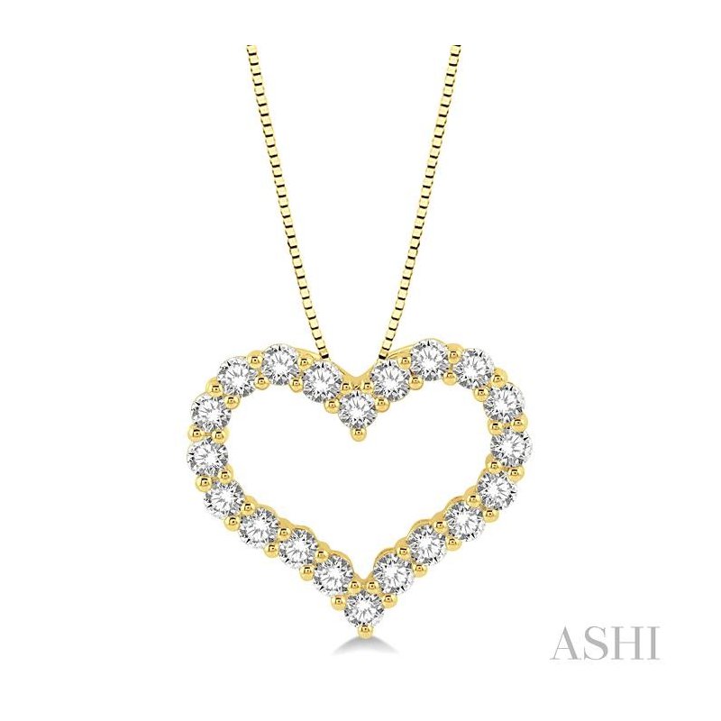 ASHI Heart Shape Diamond Pendant 94051PPFGPDYG