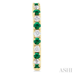 ASHI Alternate Gemstone & Diamond Hoop Earrings 58656PPTGEREMYG