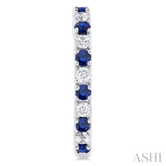 ASHI Alternate Gemstone & Diamond Hoop Earrings 58656PPTGERSPWG