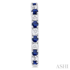 ASHI Alternate Gemstone & Diamond Hoop Earrings 58656PPTGERSPWG
