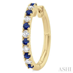 ASHI Alternate Gemstone & Diamond Hoop Earrings 58656PPTGERSPYG