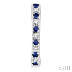 ASHI Alternate Gemstone & Diamond Huggie Fashion Earrings 58658PPTSERSPWG