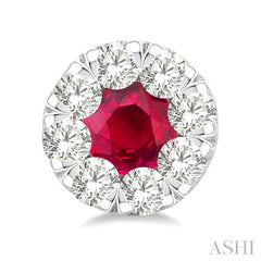 ASHI Lovebright Gemstone & Diamond Earrings 58683PPFGERRBWG