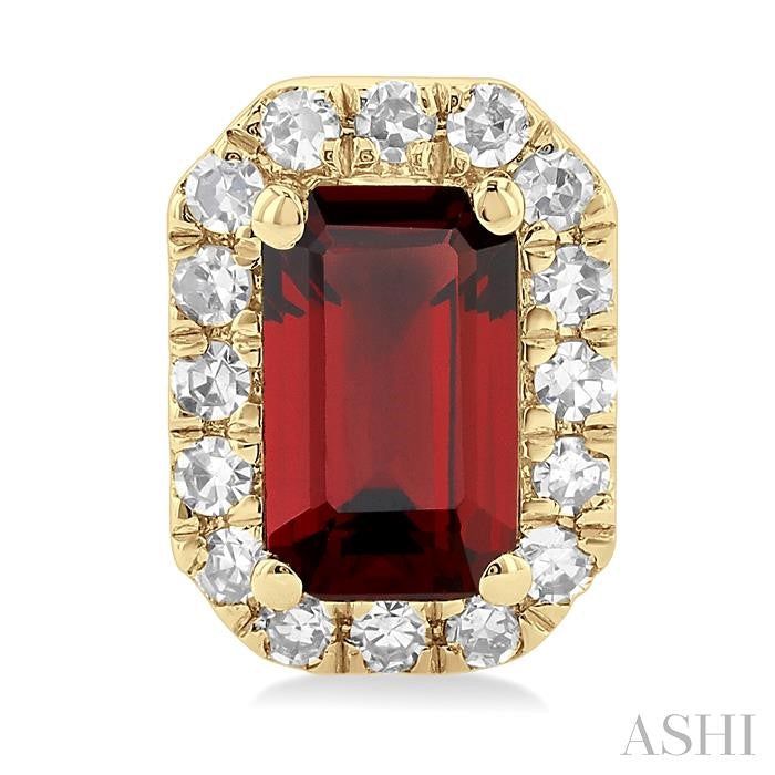 ASHI Emerald Shape Gemstone & Halo Diamond Earrings 58698PPTSERGTYG-OC