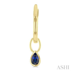 ASHI Pear Shape Bezel Set Gemstone Huggie Fashion Earrings 58899PPF@ERSPYG-PR