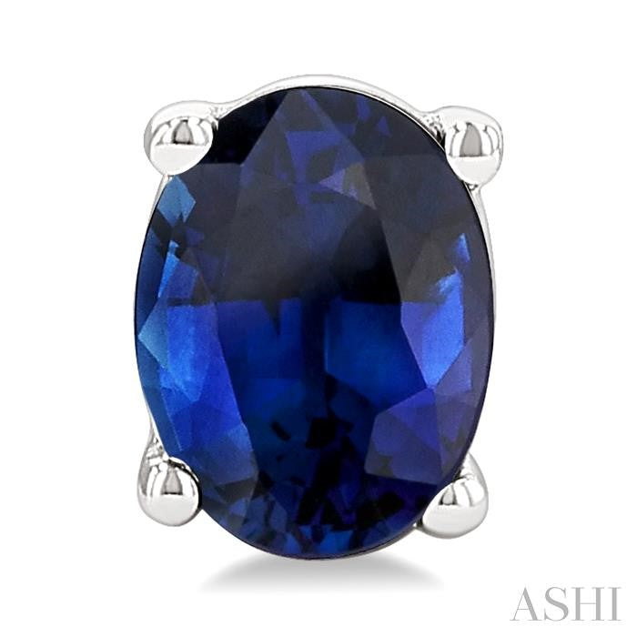 ASHI Oval Shape Gemstone Stud Earrings 58909PPF@ERSPWG-OV