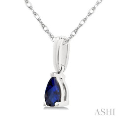 ASHI Pear Shape Gemstone Solitaire Pendant 58909PPF@PDSPWG-PR