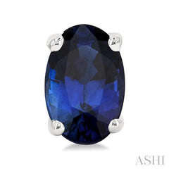 ASHI Oval Shape Gemstone Stud Earrings 58929PPF@ERSPWG-OV