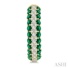 ASHI Gemstone & Diamond Hoop Earrings 58953PPFGEREMYG