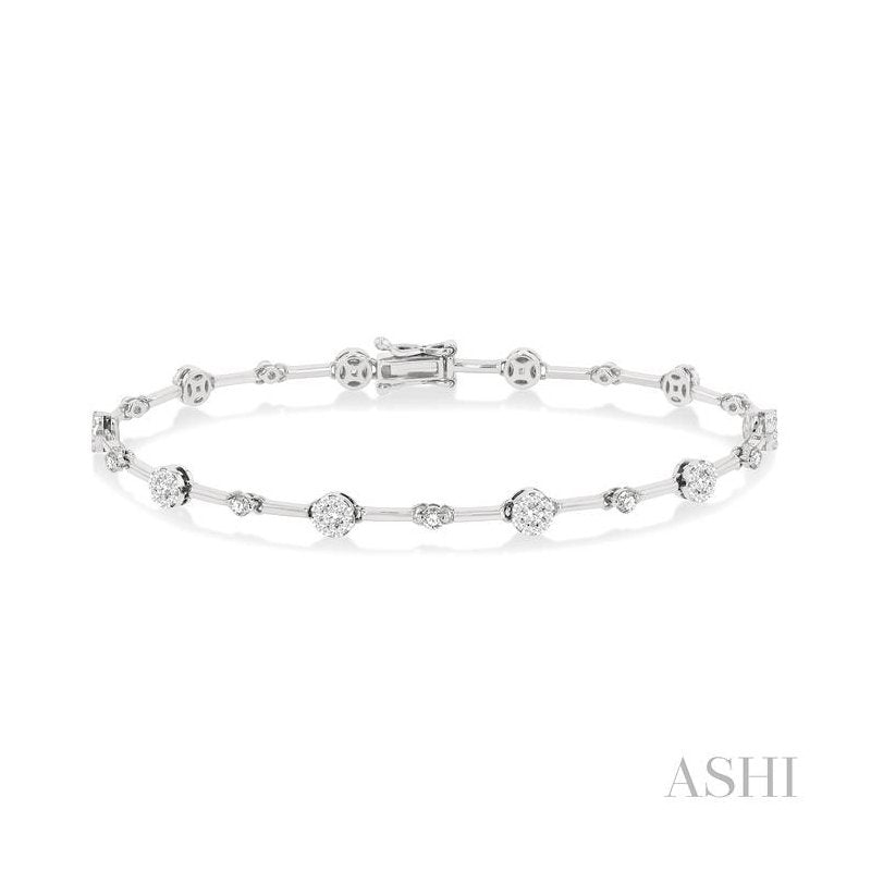 ASHI Lovebright Diamond Bar Bracelet 70281PPFGWG