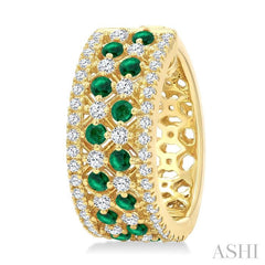ASHI Gemstone & Diamond Hoop Earrings 59041PPFGEREMYG