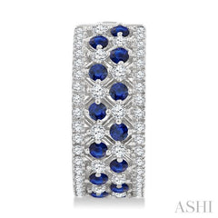 ASHI Gemstone & Diamond Hoop Earrings 59041PPFGERSPWG