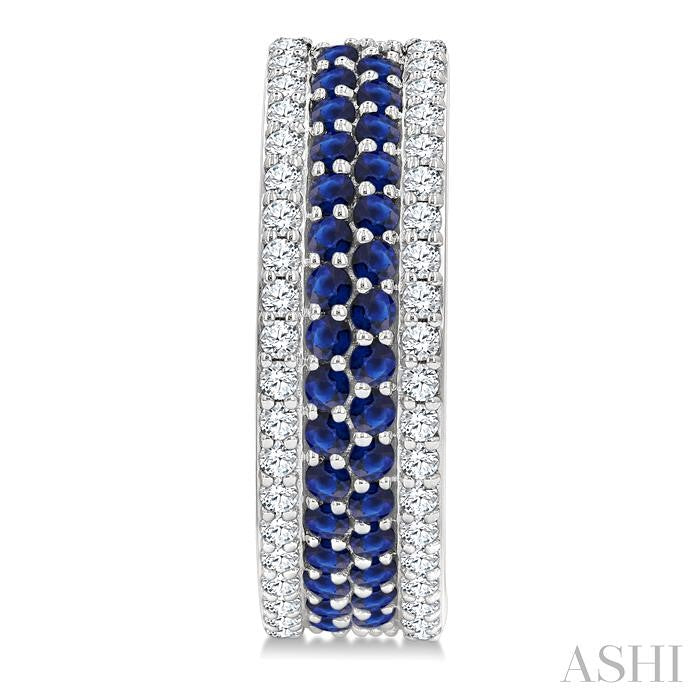 ASHI Gemstone & Diamond Hoop Earrings 59053PPFGERSPWG