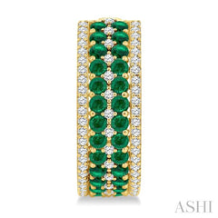 ASHI Gemstone & Diamond Hoop Earrings 59072PPFGEREMYG