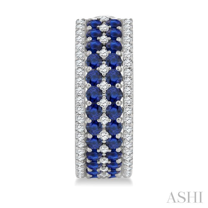 ASHI Gemstone & Diamond Hoop Earrings 59072PPFGERSPWG