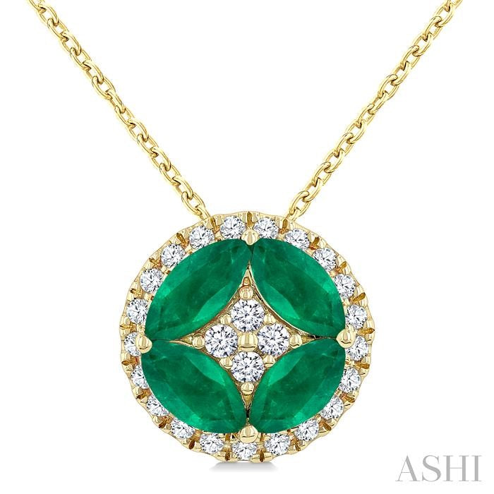 ASHI Gemstone & Diamond Fashion Pendant 59238PPTGPDEMYG