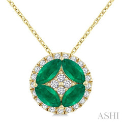 ASHI Gemstone & Diamond Fashion Pendant 59238PPTGPDEMYG
