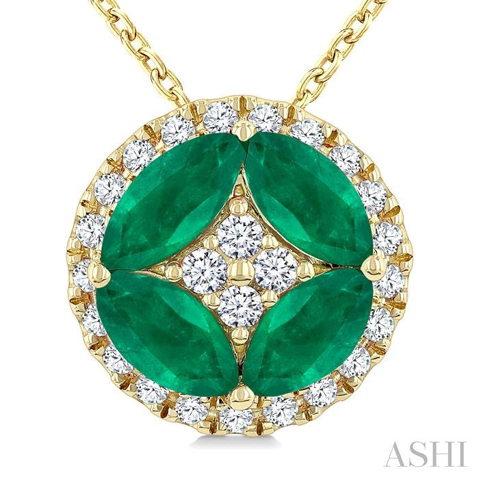 ASHI Gemstone & Diamond Fashion Pendant 59238PPTGPDEMYG