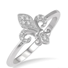 Parkplace Jewelers Fleur De Lis Diamond Fashion Ring 354B9PPTSWG