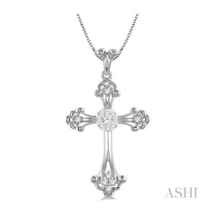 ASHI Cross Lovebright Diamond Fashion Pendant 914C6PPFHPDWG