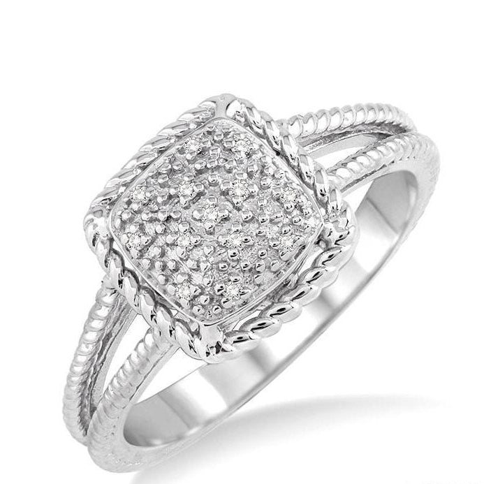 Parkplace Jewelers Silver Diamond Ring 86429PPSSSLRG