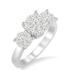 Parkplace Jewelers Round Shape Past Present & Future Lovebright Essential Diamond Engagement Ring 36921PPFGWG
