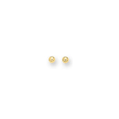 Yellow Gold Polished Ball Stud Earring