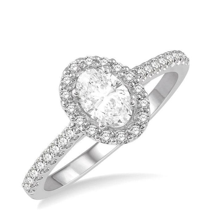 Parkplace Jewelers Oval Shape Halo Diamond Engagement Ring 242G4PPFHWG-LE