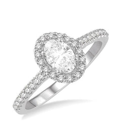 Parkplace Jewelers Oval Shape Halo Diamond Engagement Ring 242G4PPFHWG-LE