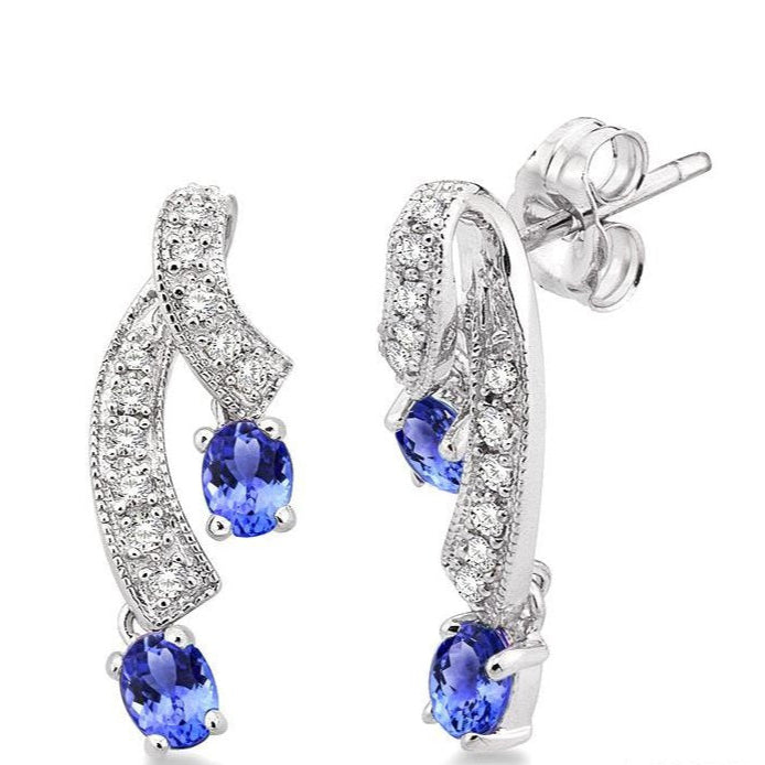 Parkplace Jewelers Oval Shape Gemstone & Diamond Fashion Earrings 58177PPFGERTZWG