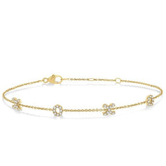Parkplace Jewelers X & O Diamond Station Chain Bracelet 709C0PPTSYG
